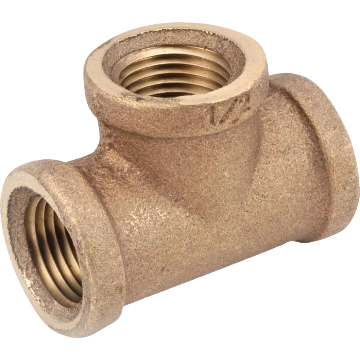 Brushed red brass 1/4 inch threaded tee fitting for plumbing in pipes and fittings under $50 collection