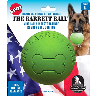 Large green rubber dog toy ball designed for durable play in Pet & Animal and Toys collections under $50