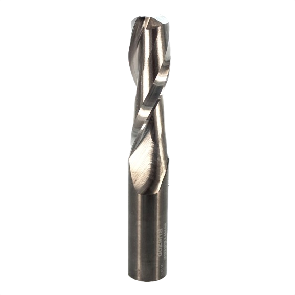Spiral up cut router bit with 5/8 inch shank for precision woodworking and home improvement tasks