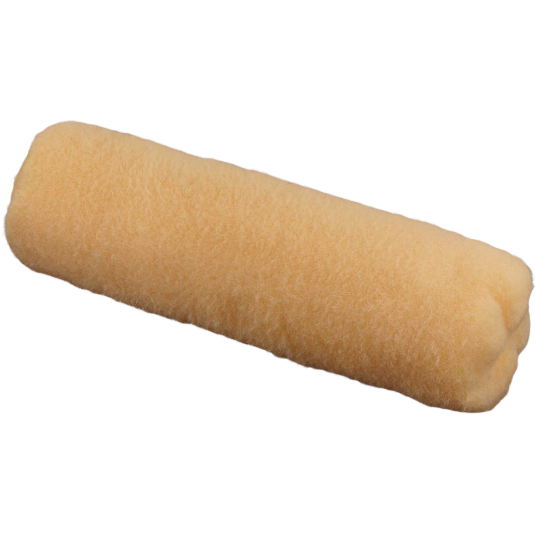 Beige knit paint roller cover designed for corners, suitable for semi-smooth to rough home improvement surfaces under $50
