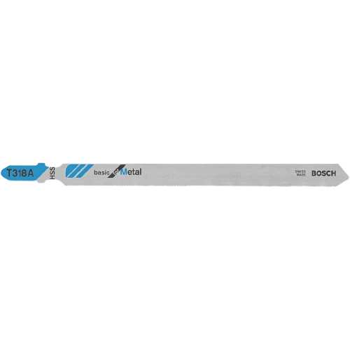 High-speed steel T-shank jigsaw blade designed for cutting metal with smooth, precise performance for home improvement tasks