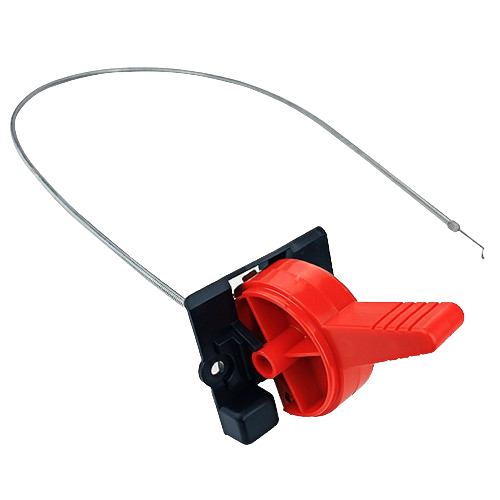 Red throttle control lever with attached metal cable for John Deere parts and accessories collection