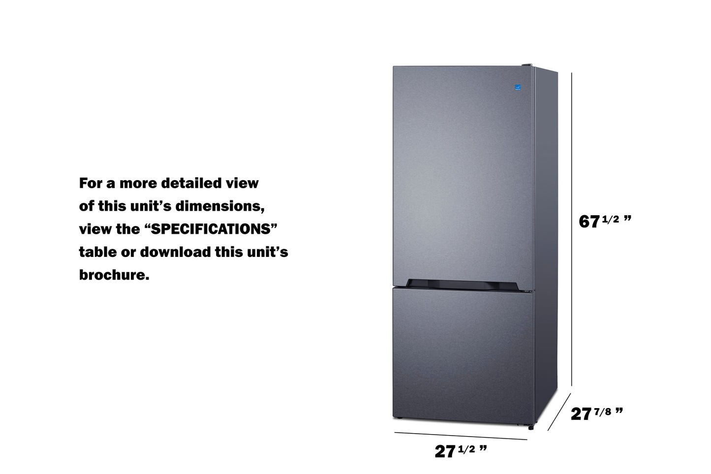 28" Wide Bottom Mount Refrigerator-Freezer