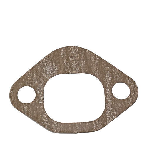 Brown textured fuel pump gasket with two bolt holes for sealing and repair in tools and home improvement projects