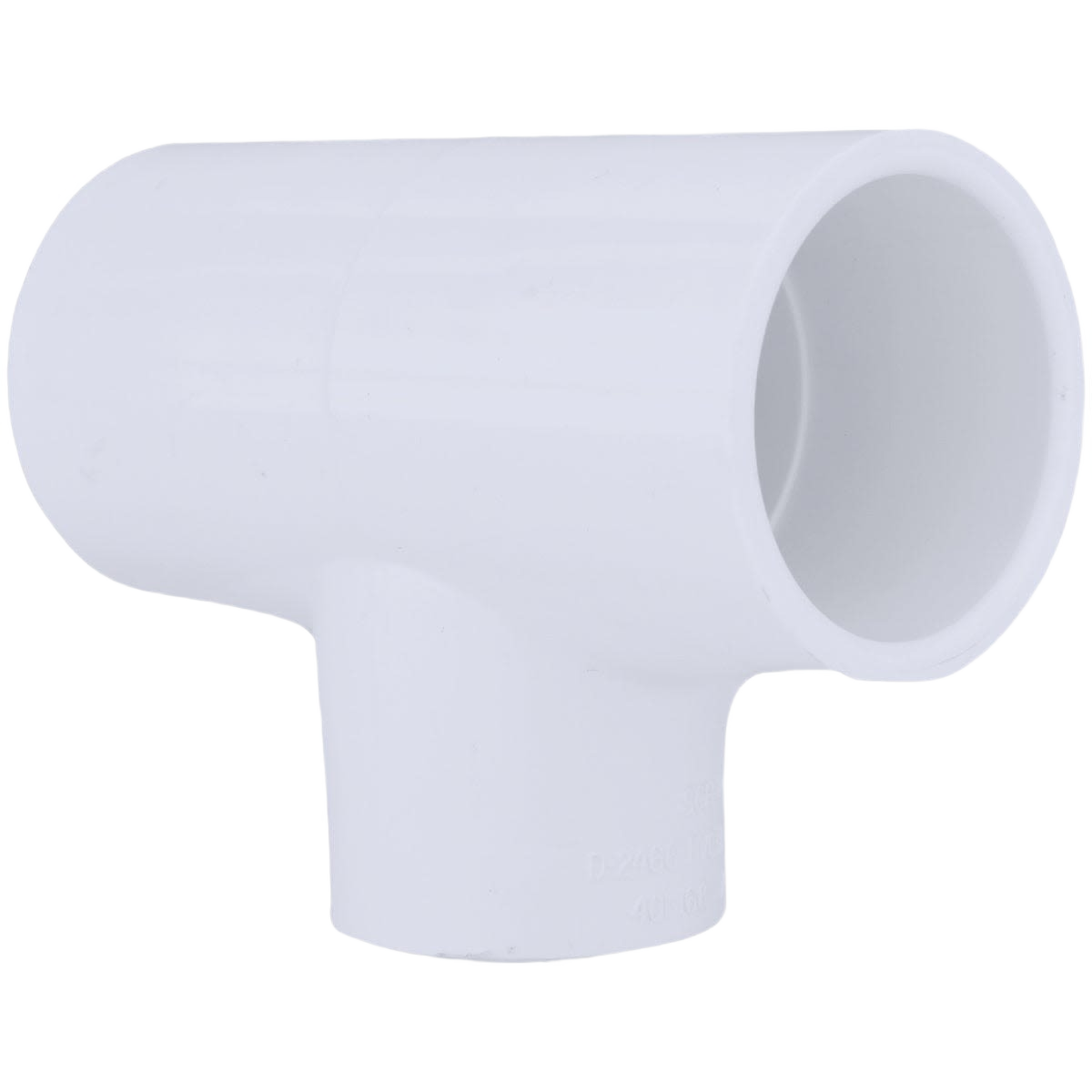 White pressure reducing PVC tee fitting for plumbing in pipes and fittings and under $50 collections