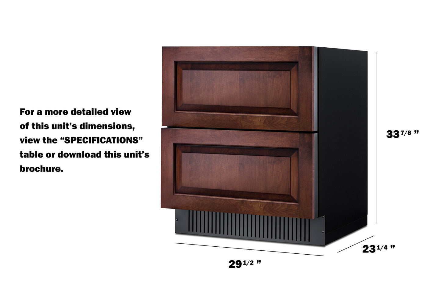 30" Wide 2-Drawer All-Refrigerator (Panels Not Included)