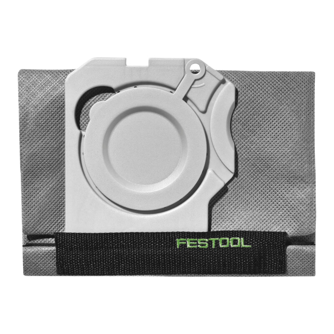 Durable long-life filter bag with integrated cap for Festool dust extractors in woodworking tools and dust management collections