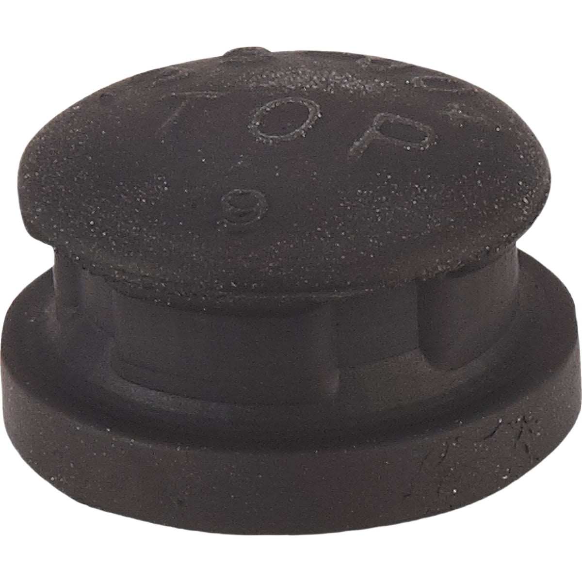 Black rubber pressure plug cap designed for sealing and maintenance in tools and home improvement projects