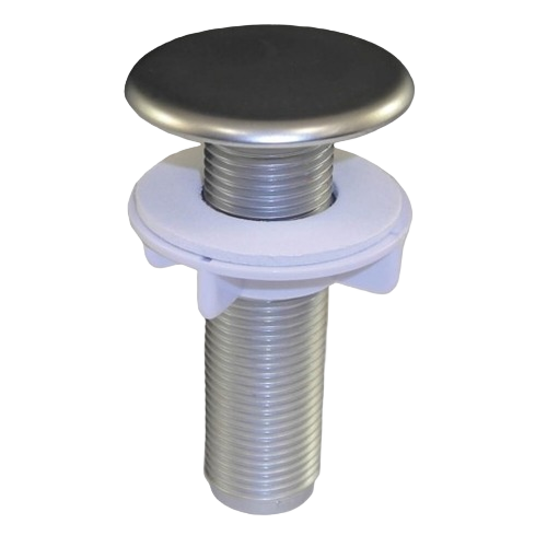 Brushed nickel sink hole cover with threaded shank for plumbing repair and sink parts under $50 collection