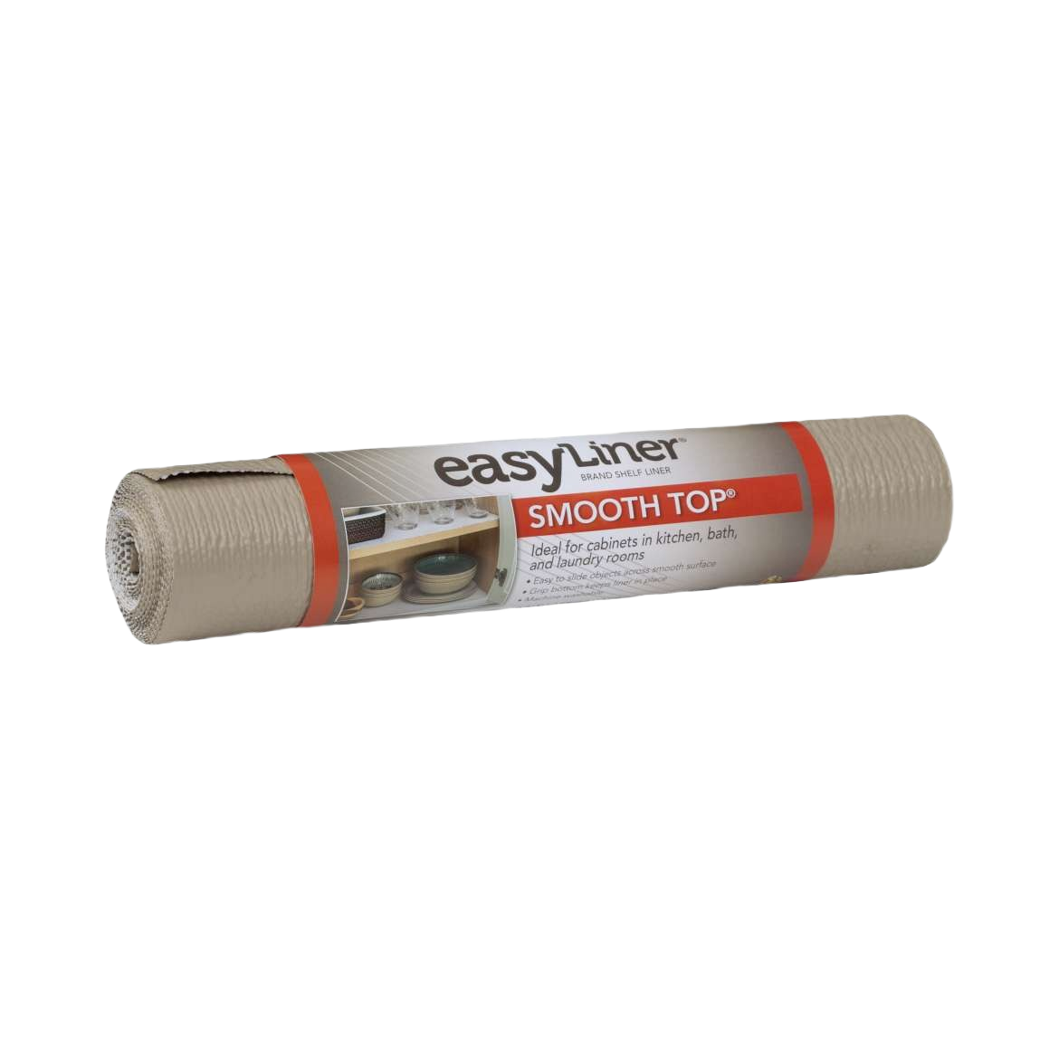 Taupe smooth top shelf liner roll for kitchen storage and organization under $50 collections