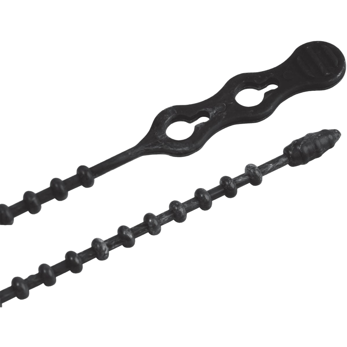 Reusable black plastic beadle cable tie with multiple locking points for organizing electrical and home improvement tasks under $50 collection