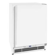 Compact white mini refrigerator with built-in ice maker for kitchen and appliance home improvement use