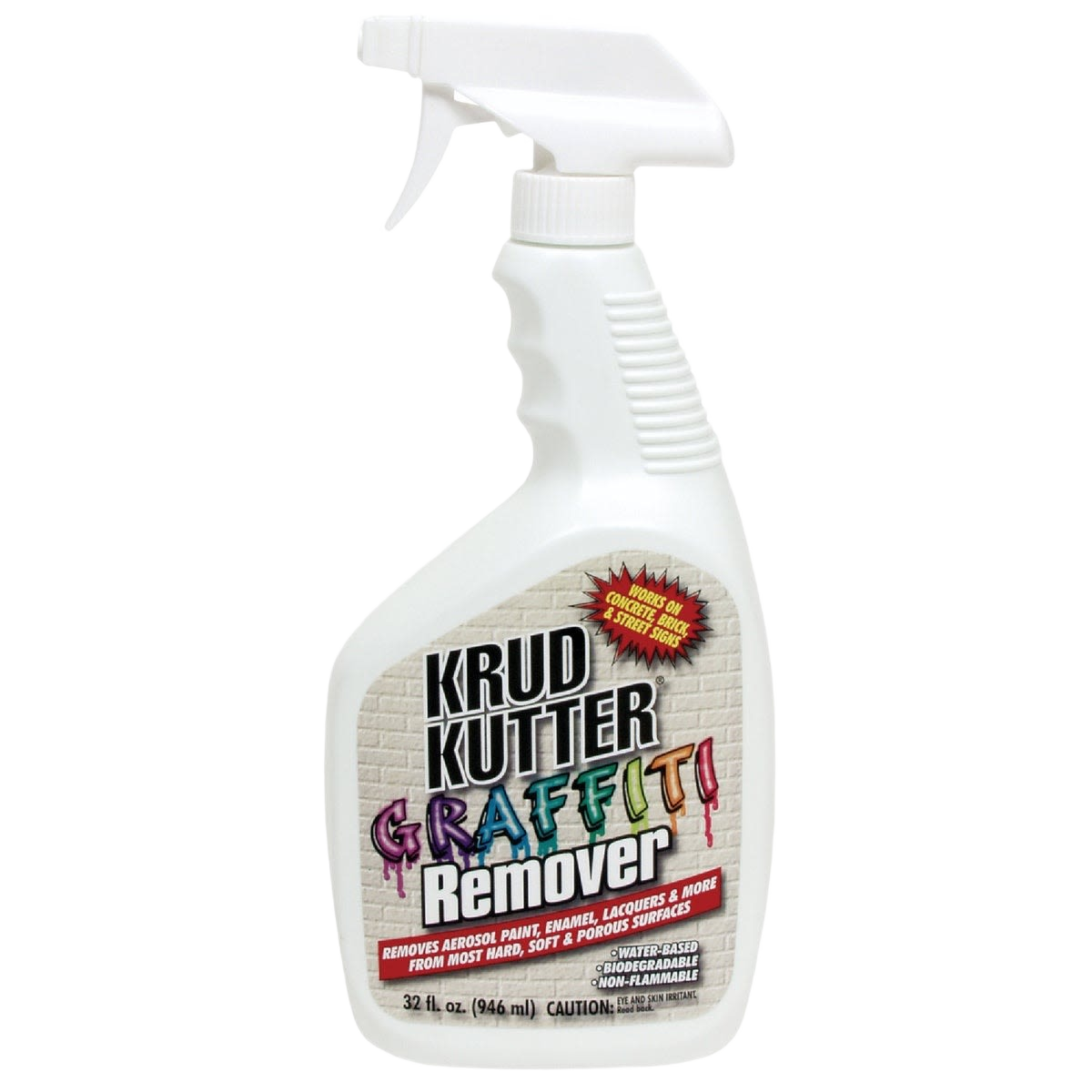 Spray bottle of Krud Kutter graffiti remover for paint and stain cleanup in home improvement tools and supplies