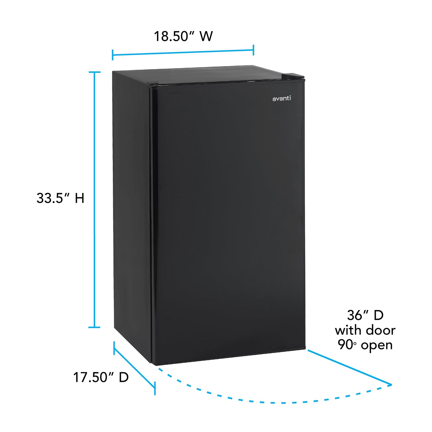 Avanti 3.2 cu. ft. Compact Refrigerator - Black