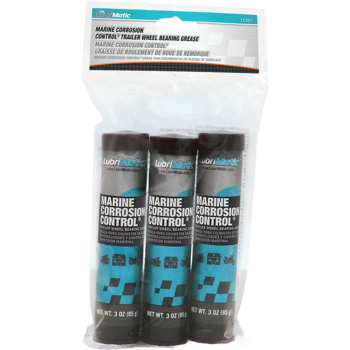 Three tubes of marine corrosion control grease for trailer wheel bearings in automotive lubricant supplies under $50