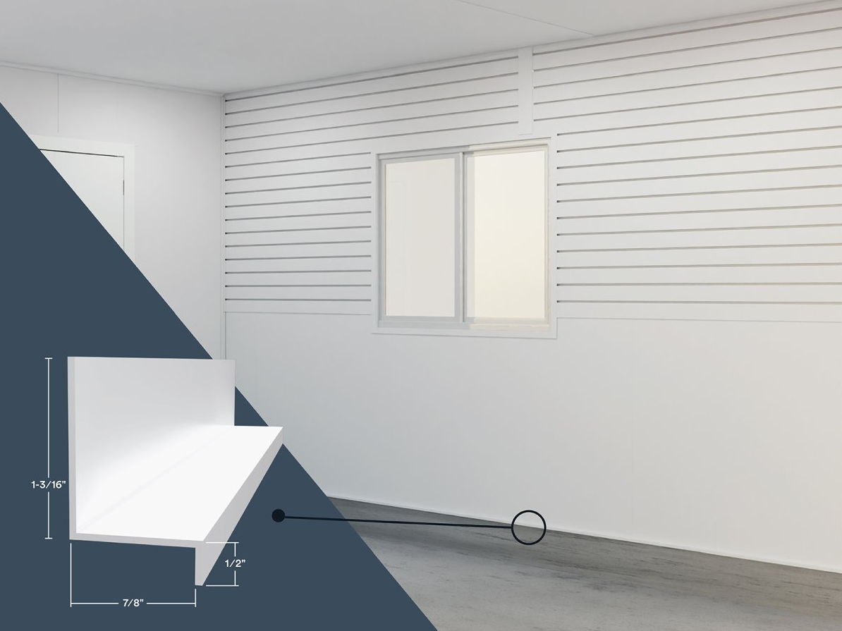 10 ft. White Base Trim