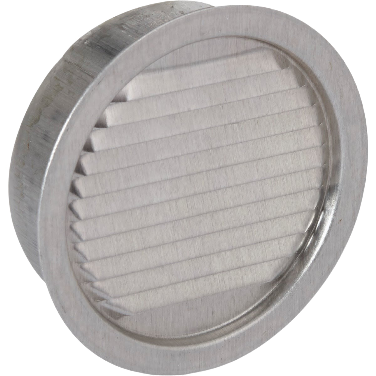 Round aluminum soffit vent with mini louvers for ventilation in home improvement projects
