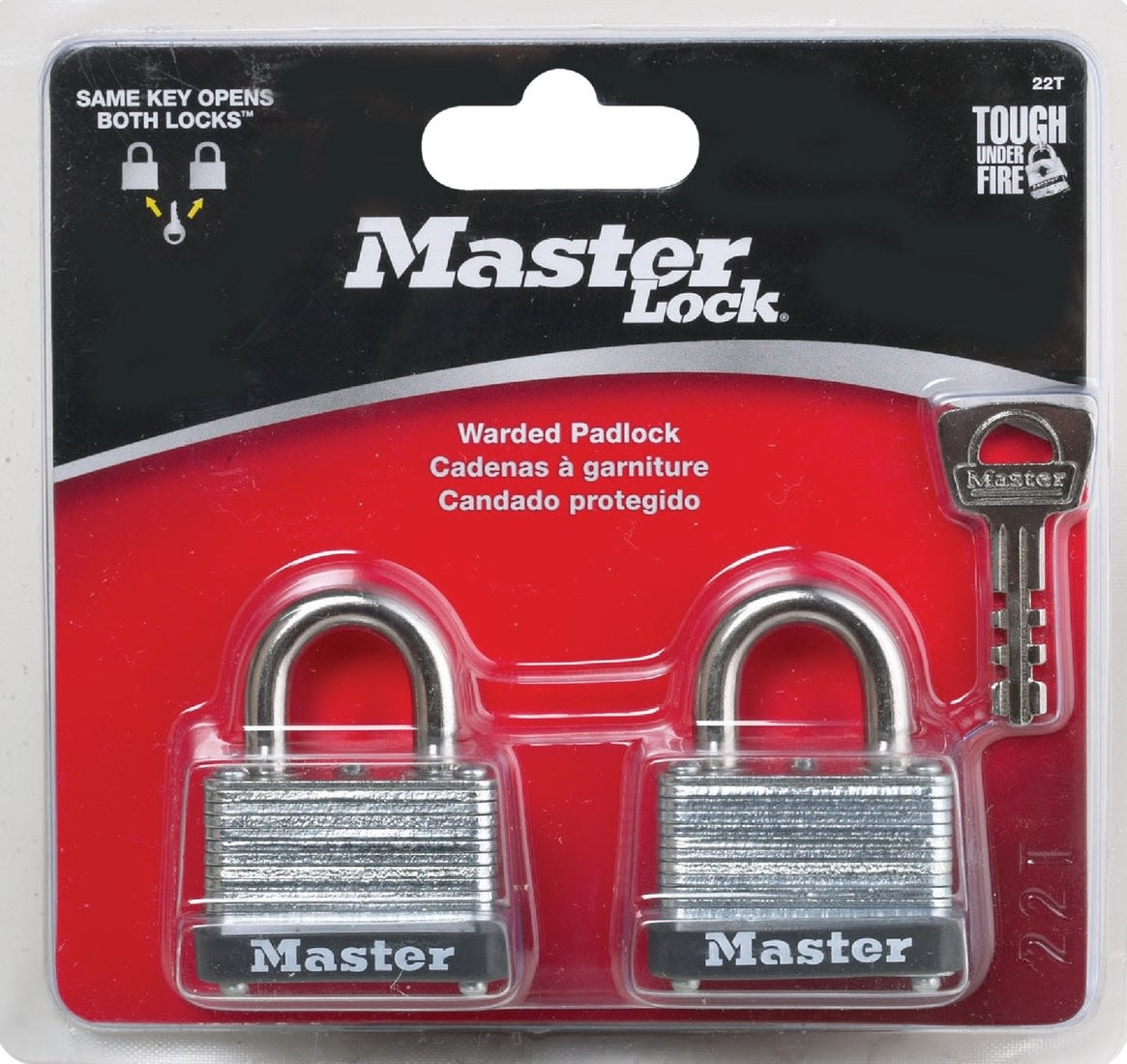 Pack of two keyed-alike laminated steel padlocks with durable shackles for hardware and home improvement tools under $50 collections