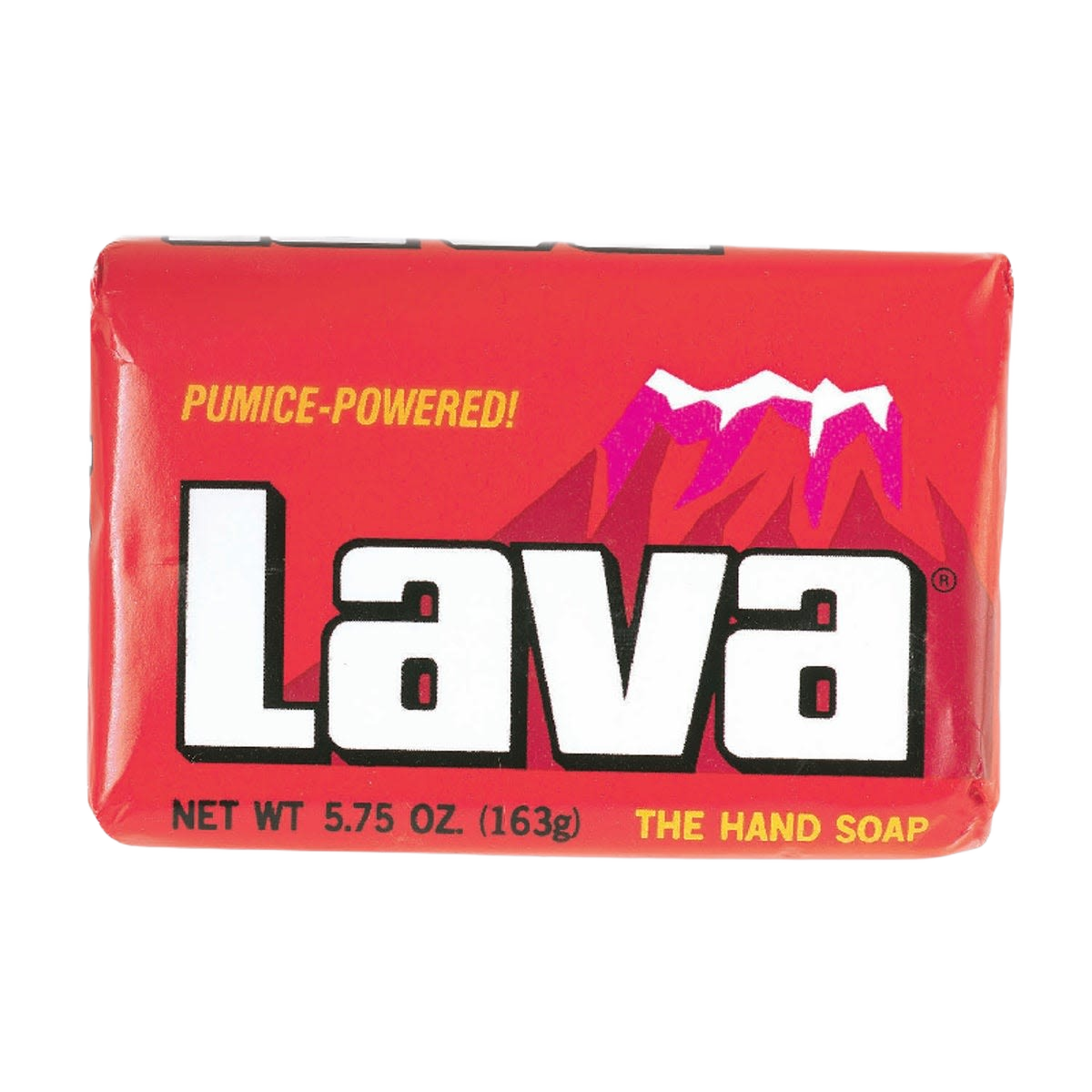 Red Lava pumice bar soap packaging highlighting pumice power for tough dirt removal in cleaning supplies under $25