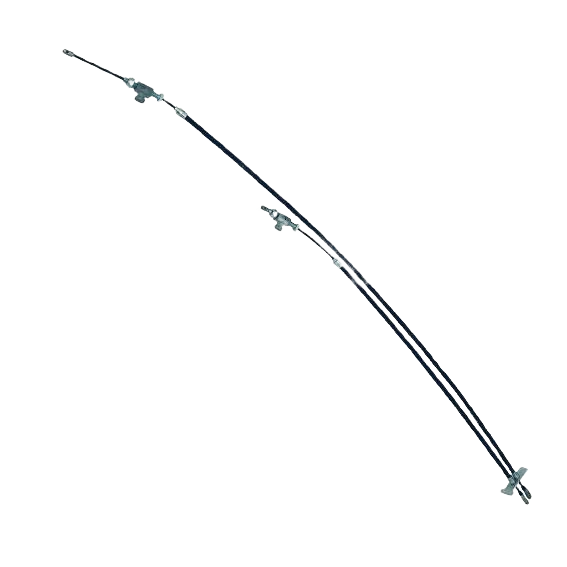 Steel lift arm linkage cable with metal fittings designed for agricultural machinery repair and maintenance tasks