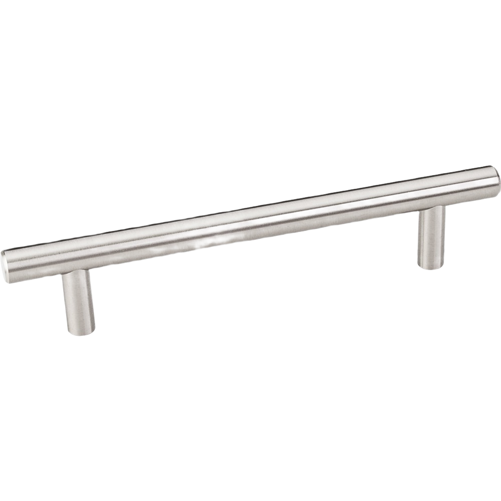 Satin nickel 128mm bar pull handle with sleek modern design for home improvement and cabinetry use