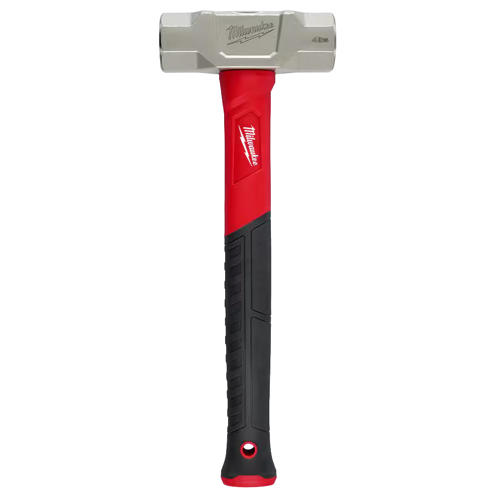4lb fiberglass engineer hammer with red and black ergonomic handle for tools and home improvement tasks
