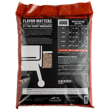 Bag of 20 lbs. Traeger Signature Blend hardwood pellets with hickory, maple, and cherry for grilling under $50 collections