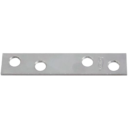 Zinc steel mending brace with four holes for panel reinforcement in building hardware and home improvement collections