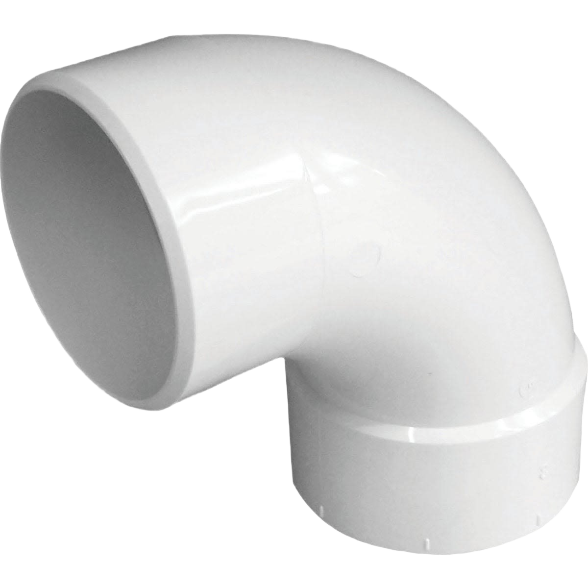 White 90-degree PVC elbow fitting for plumbing and pipes & fittings in home improvement under $50 collection