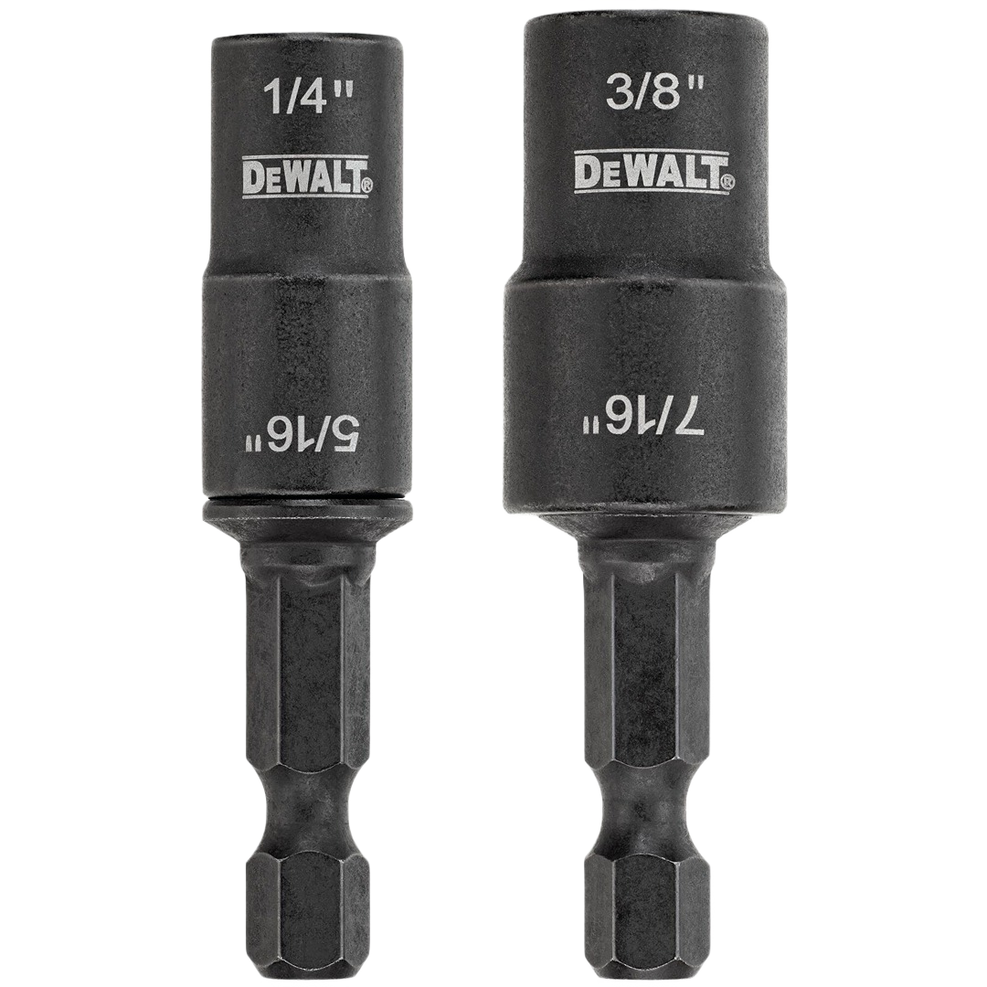 Set of two black double-ended nut drivers with multiple sizes for home improvement and tool applications