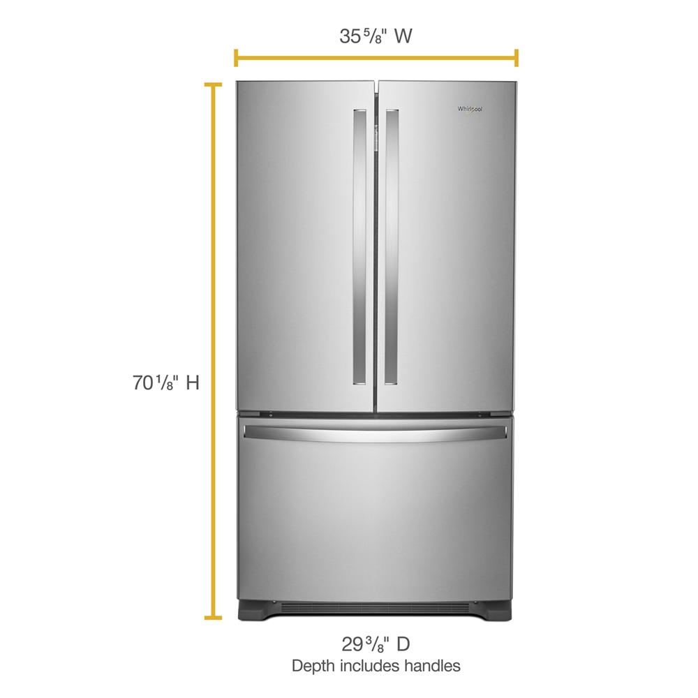 36-Inch Wide Counter-Depth French Door Bottom Mount Refrigerator - 20 cu. ft.