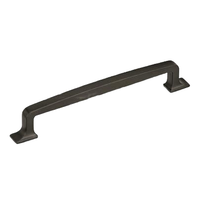 Black bronze cabinet pull with 6-5/16 inch spacing, modern retro design for furniture hardware and home improvement collections