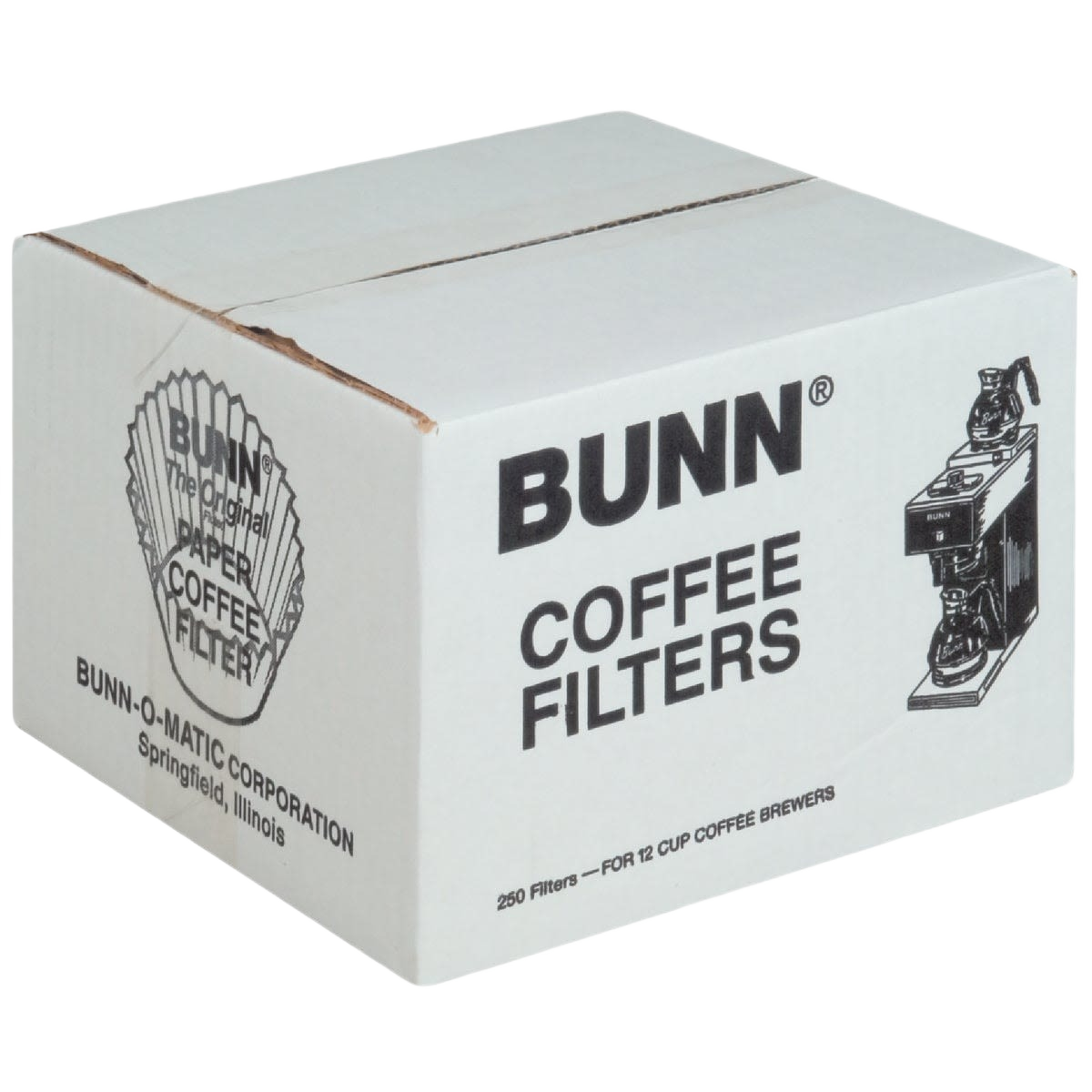 White cardboard box of BUNN coffee filters, part of kitchenware and under $50 collections