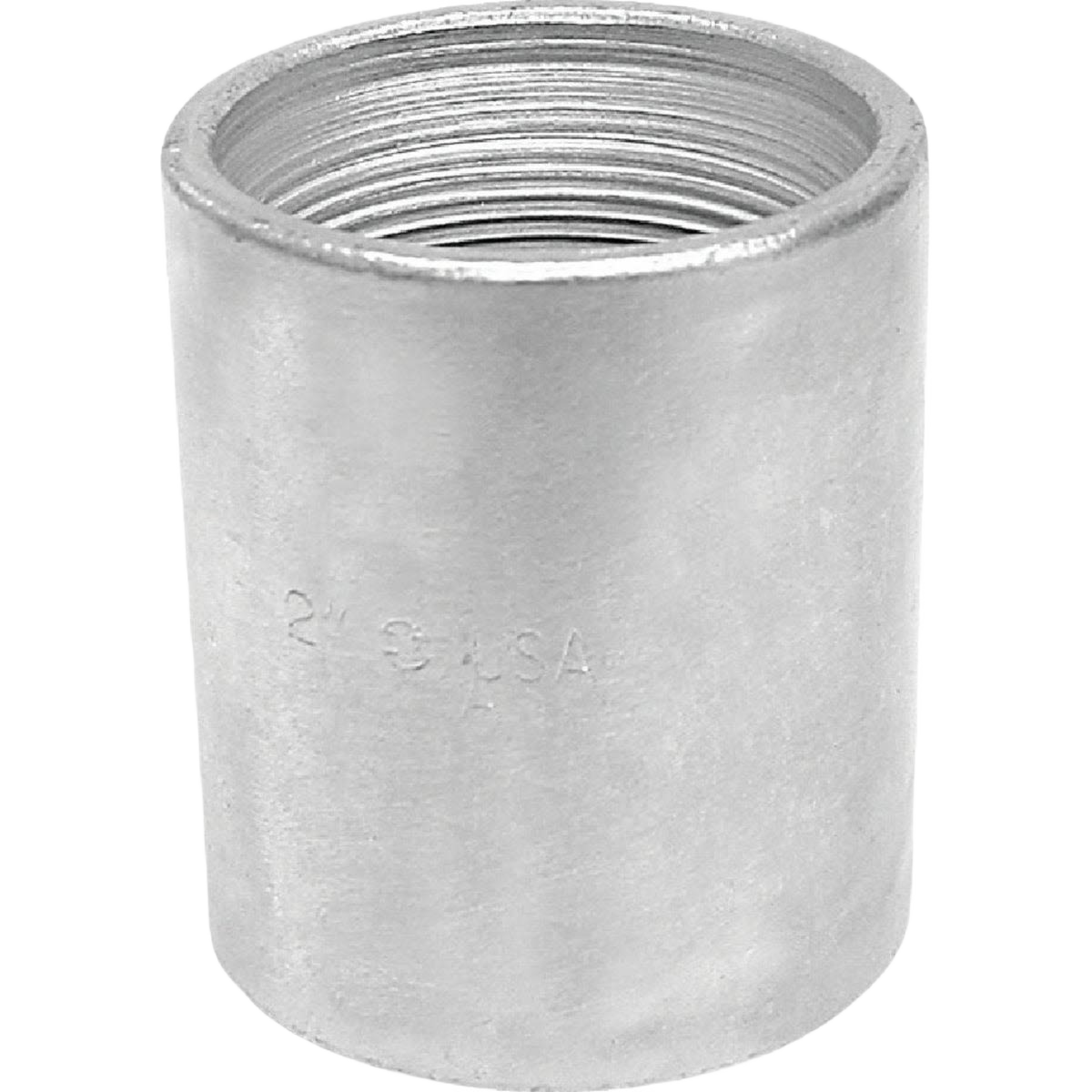 Galvanized steel coupling fitting for straight pipe connections in plumbing and galvanized pipe & fittings collections under $50
