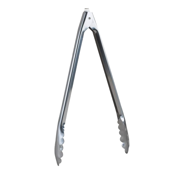22-inch stainless steel locking tongs with scalloped tips, part of Kitchen Gadgets and Cooking Utensils collections