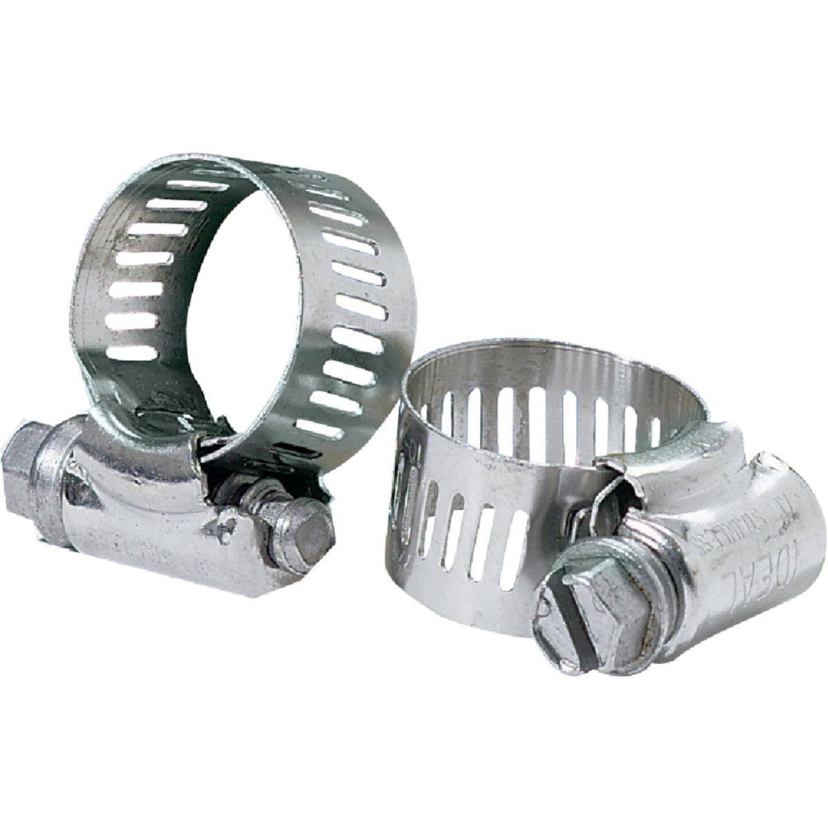 All stainless steel adjustable hose clamps with slotted band and screw tightening for plumbing accessories and home improvement collections
