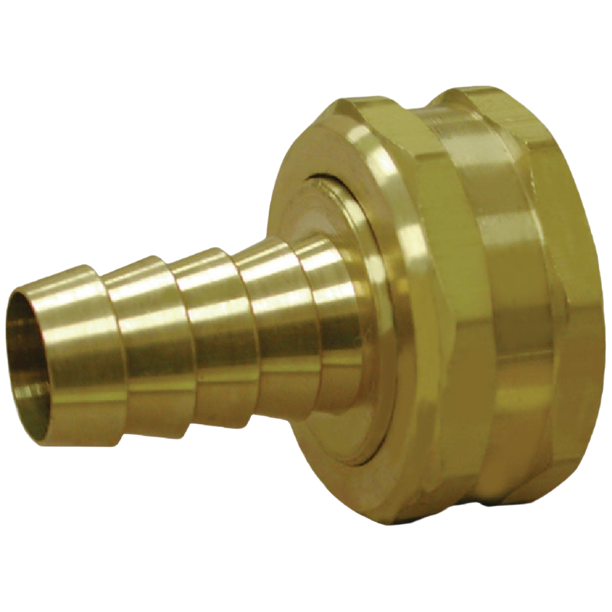 Brass hose swivel with 5/8 inch barb and 3/4 inch female threads for plumbing and pipes & fittings collections under $50