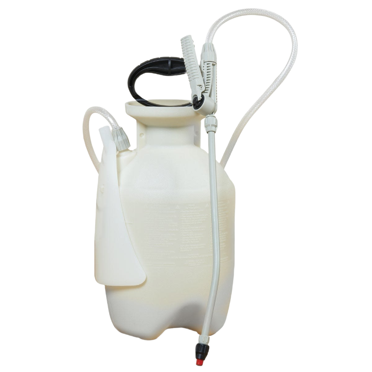 White plastic deck sprayer with hose and trigger nozzle for home improvement and outdoor maintenance tools under $50 collection