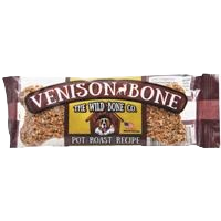Venison bone dog treat bar in clear packaging with nutritional benefits for pets under $50 collection