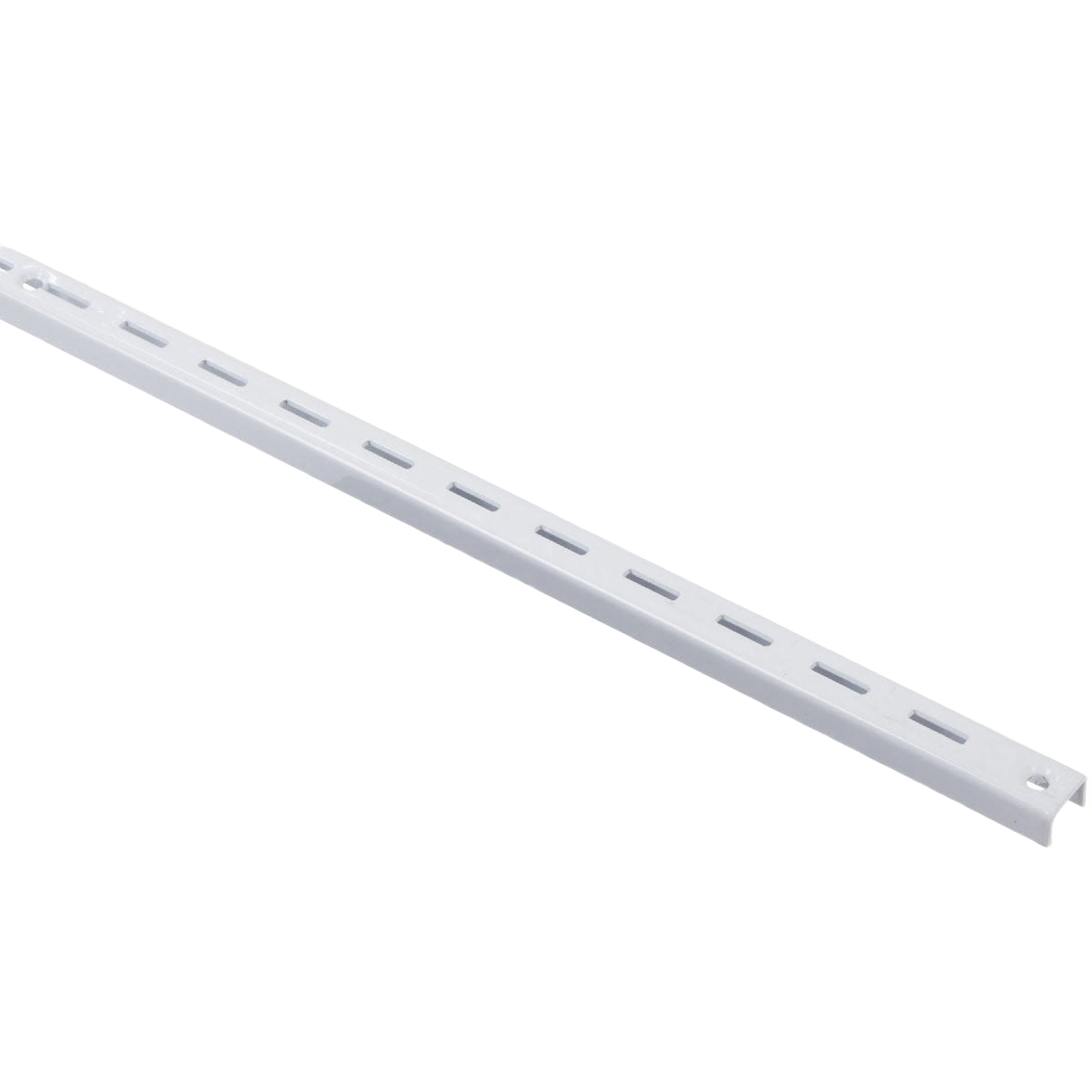 White steel adjustable shelving standard rail for durable storage in shelving brackets and organization collections under $50