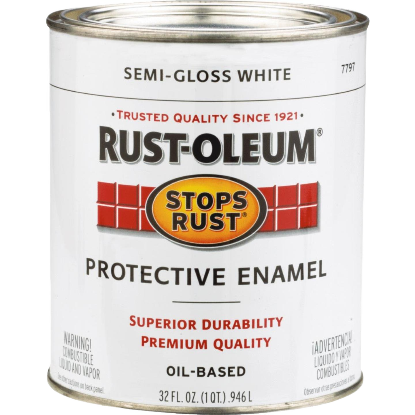 White semi-gloss protective enamel paint can for rust prevention in Specialty Paint and Home Improvement collections
