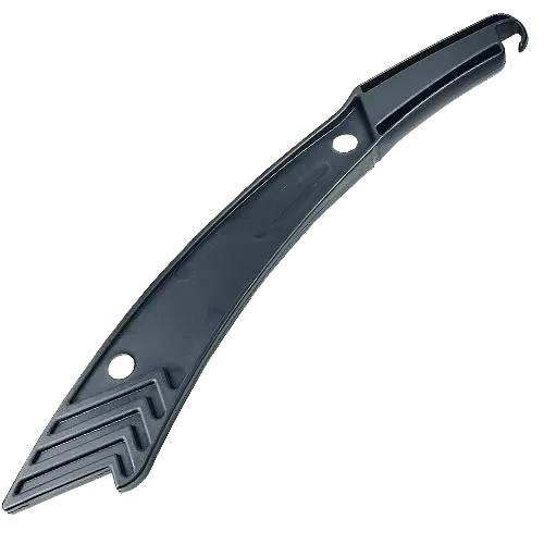 Black ergonomic push stick with angled notch and grip holes for enhanced safety in woodworking tool accessories and home improvement.