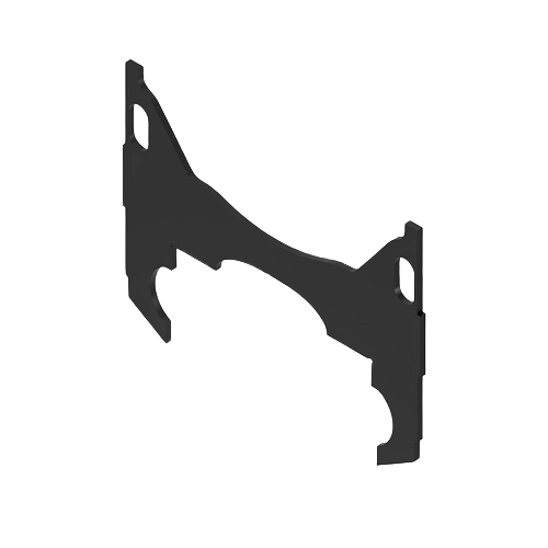 Right-hand clevis clip in black for John Deere parts and accessories, compatible with various hardware and tools collections