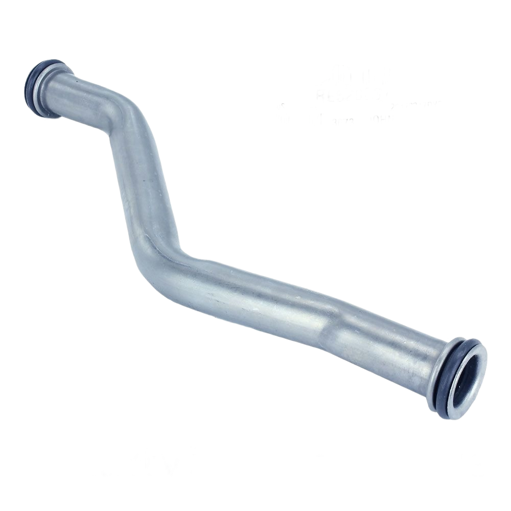 Curved metal tube with sealing rings, suitable for automotive and John Deere engine and auxiliary parts accessories.