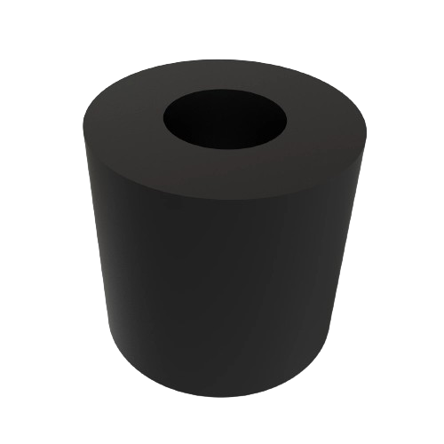Black cylindrical plain bushing with center hole for automotive and John Deere parts in mechanic tools under $50