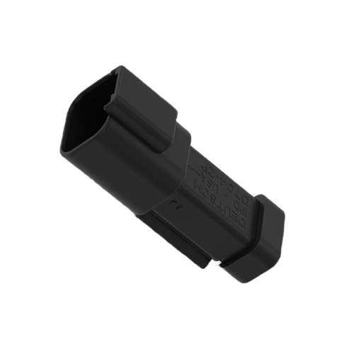 Black external electrical connector housing with 2 cavities for John Deere parts and lubricants collections under $50