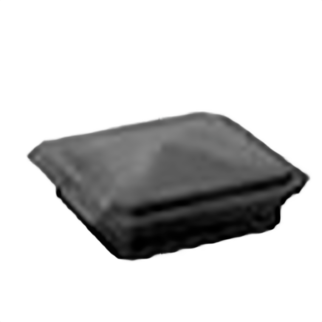 Matte black square post cap designed for 5x5 posts, suitable for deck accessories and outdoor living projects.