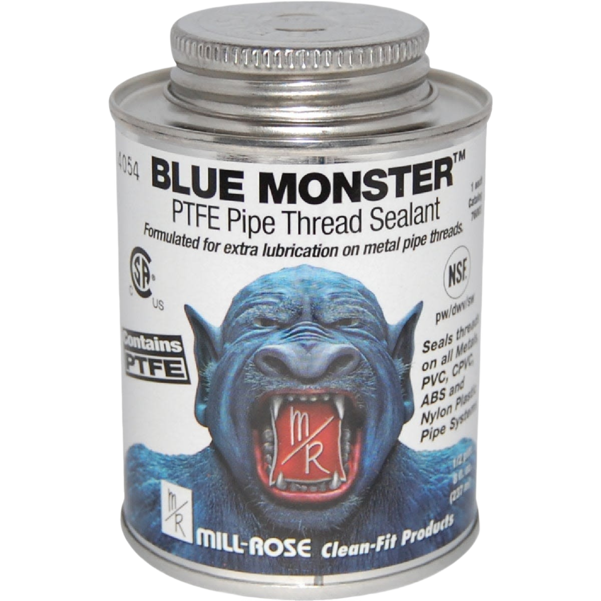 Metal can of Blue Monster pipe thread sealant with PTFE for plumbing and home improvement uses under $50