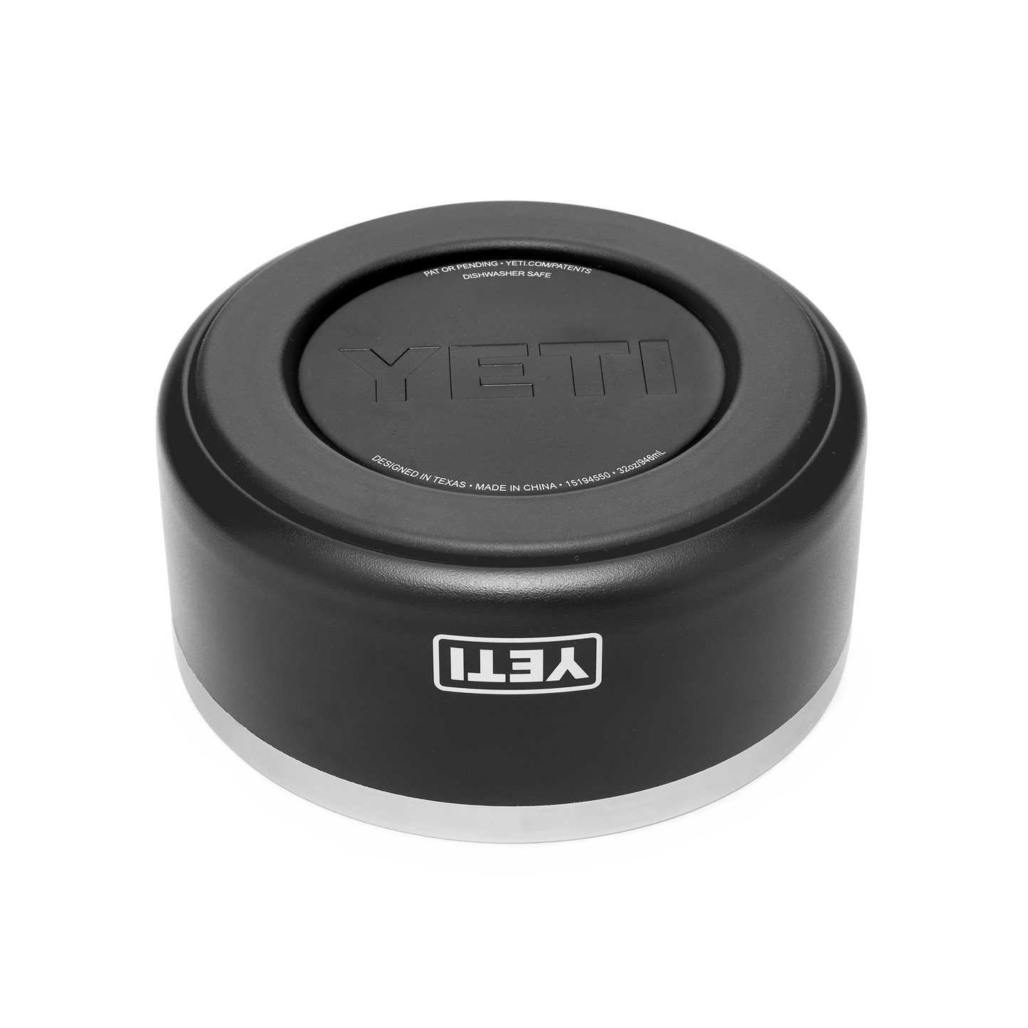 Black double-wall stainless steel dog bowl with non-insulated design from Bowls & Feeders and Pet & Animal collections