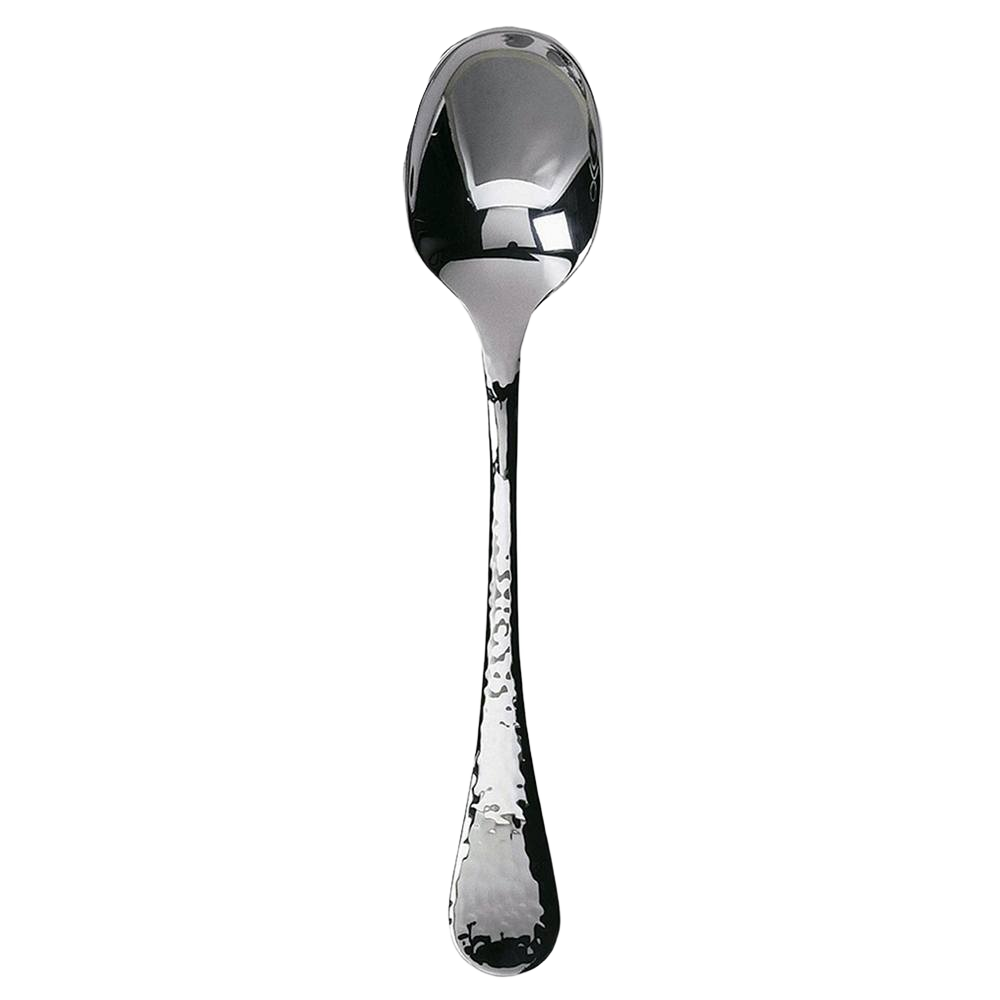 Hammered finish polished teaspoon with faceted handle for flatware and kitchenware under $50 collection